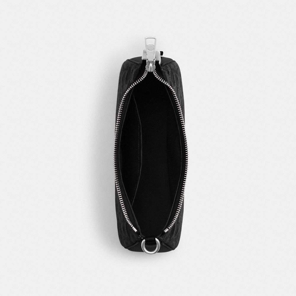 Coach Teri Shoulder Bag In Signature Denim Silver Black