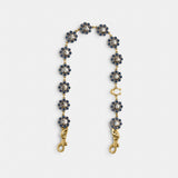 Coach Short Jewelry Chain Strap Brass Blue Multi