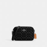 Coach Jamie Camera Bag In Signature Denim Silver Black