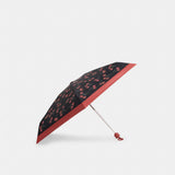 Coach Uv Protection Mini Umbrella With Cherry Print Silver