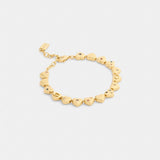 Coach Heart Linear Bracelet Gold Multi