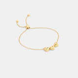 Coach Heart Cluster Slider Bracelet Gold Multi