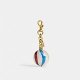 Coach Ornament Bag Charm Brass Multi