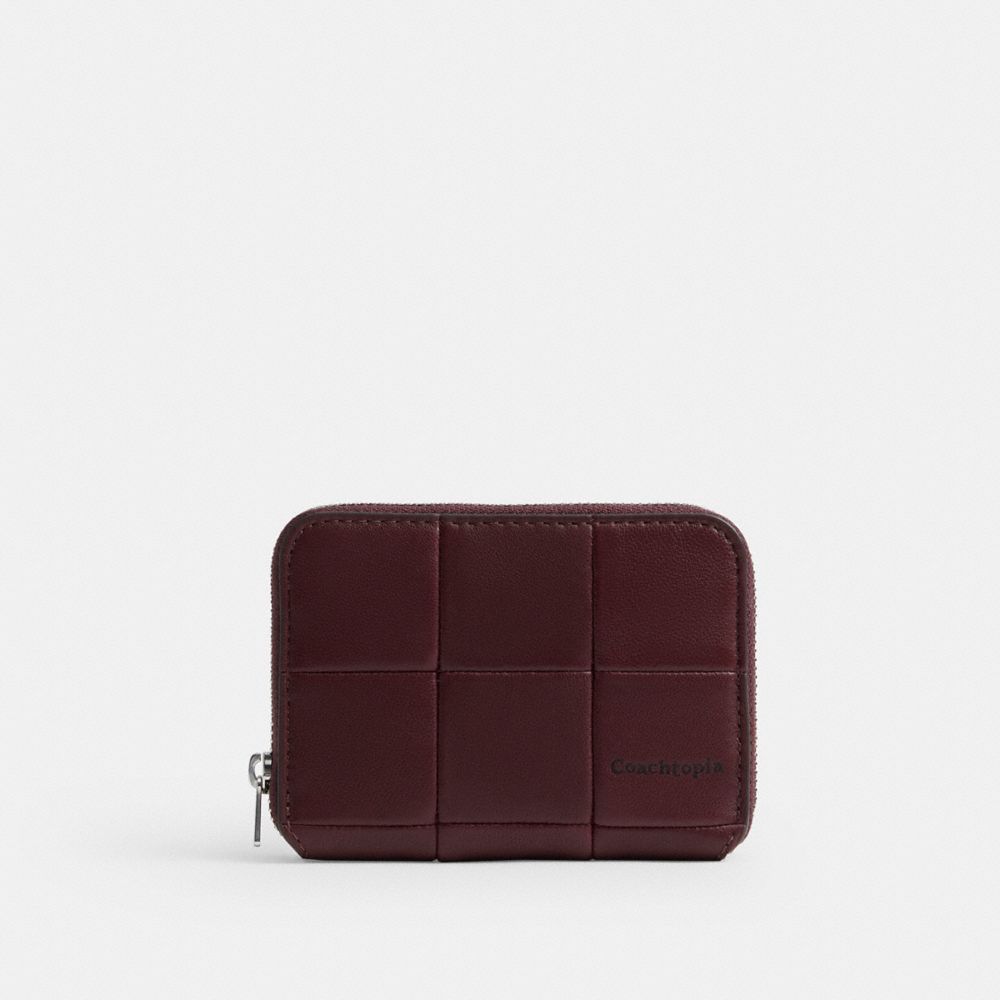 Coach Zip Around Wallet In Upcrafted Leather Merlot