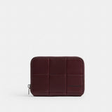 Coach Zip Around Wallet In Upcrafted Leather Merlot