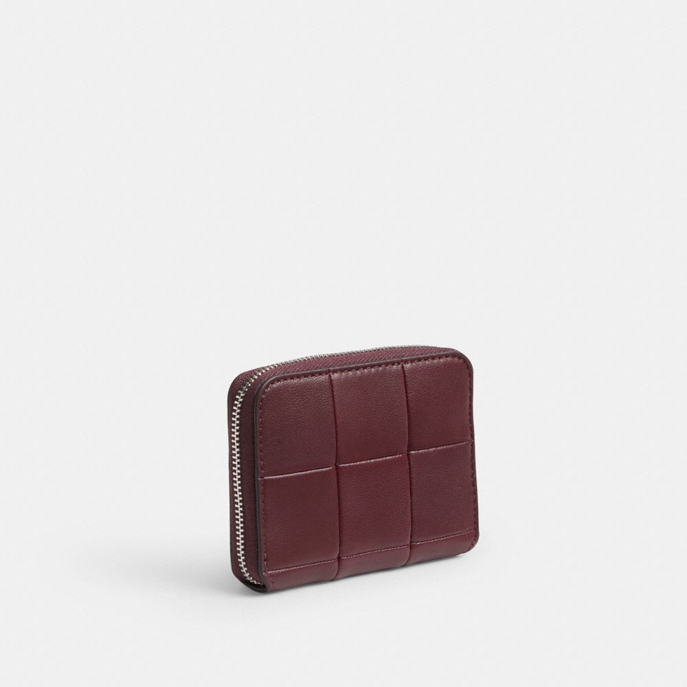 Coach Zip Around Wallet In Upcrafted Leather Merlot