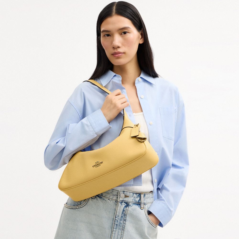 Coach Ella Small Shoulder Bag Gold Soft Yellow
