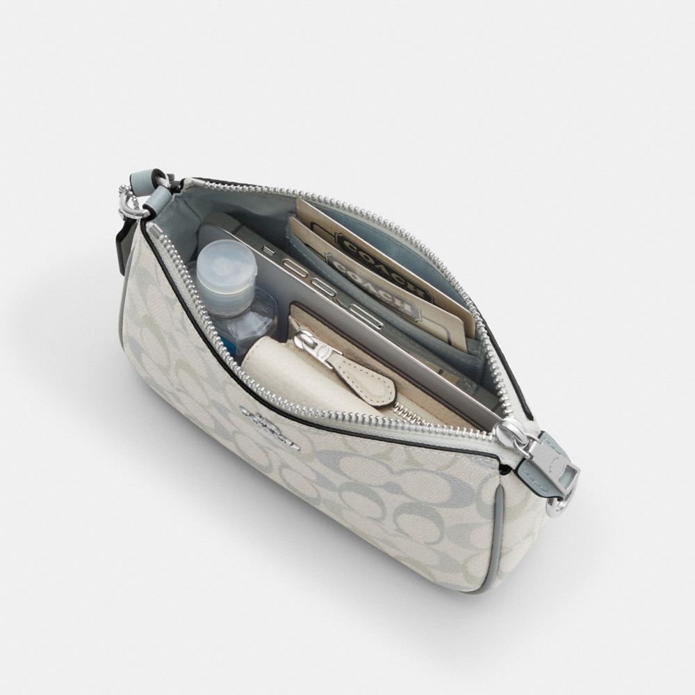 Coach Nolita 19 In Signature Canvas Silver Chalk Blue