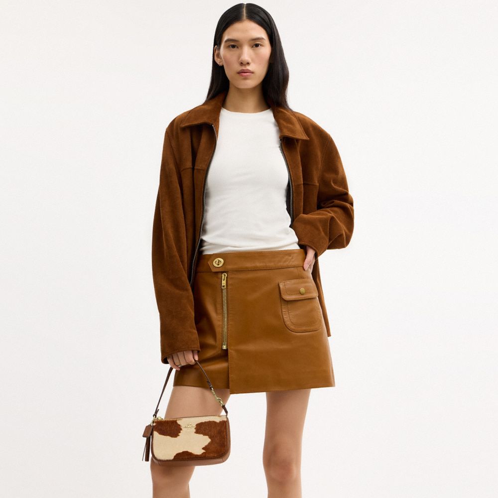Coach Nolita 19 In Haircalf With Cow Print Gold Cow Multi