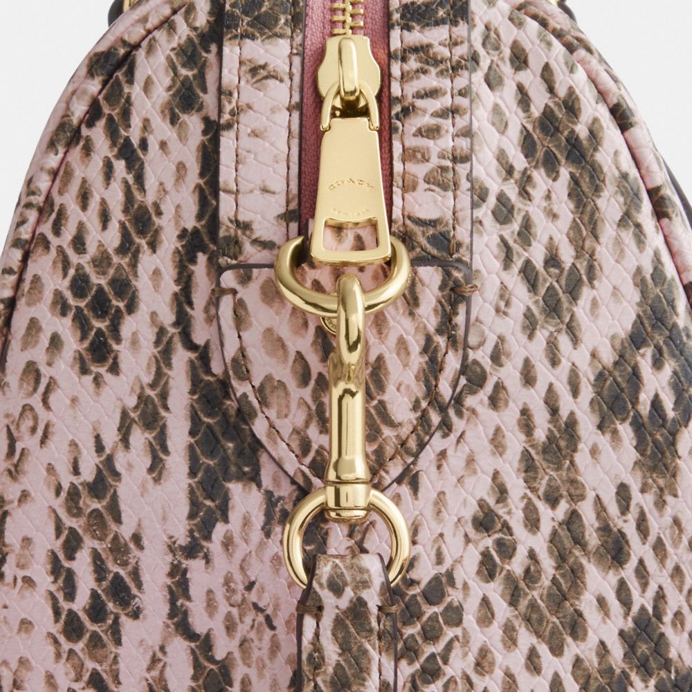 Coach Rowan Satchel Bag Gold Pink
