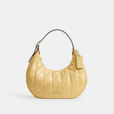 Coach Emily Shoulder Bag With Quilting Gold Soft Yellow