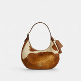 Coach Emily Shoulder Bag In Haircalf With Cow Print Gold Cow Multi