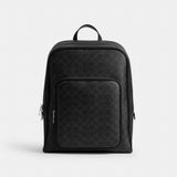 Coach Aiden Backpack In Signature Canvas Silver Black Signature