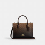 Coach Maggie Small Tote Bag In Ombre Signature Canvas Gold Brown