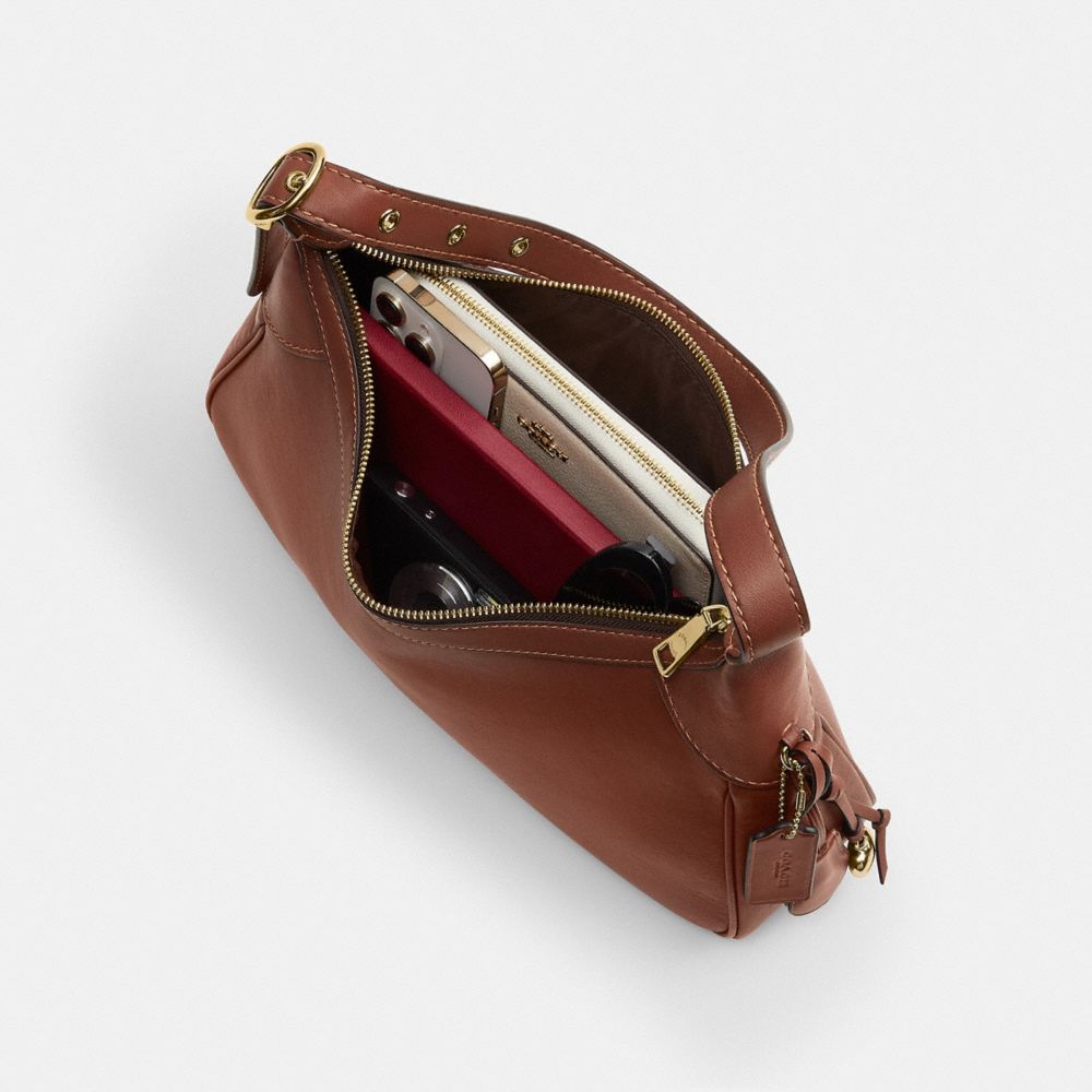 Coach Ella Small Shoulder Bag Gold Redwood