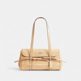 Coach Bridget Flap Shoulder Bag With Bows Silver Light Sand