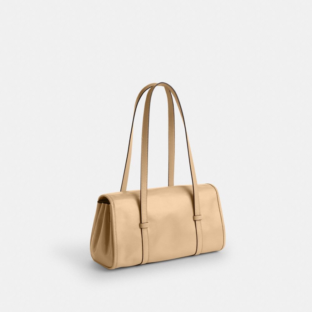 Coach Bridget Flap Shoulder Bag With Bows Silver Light Sand