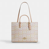Coach Maggie Tote Bag In Signature Canvas Im Chalk Pink