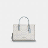 Coach Maggie Small Tote Bag In Signature Canvas Silver Chalk Blue
