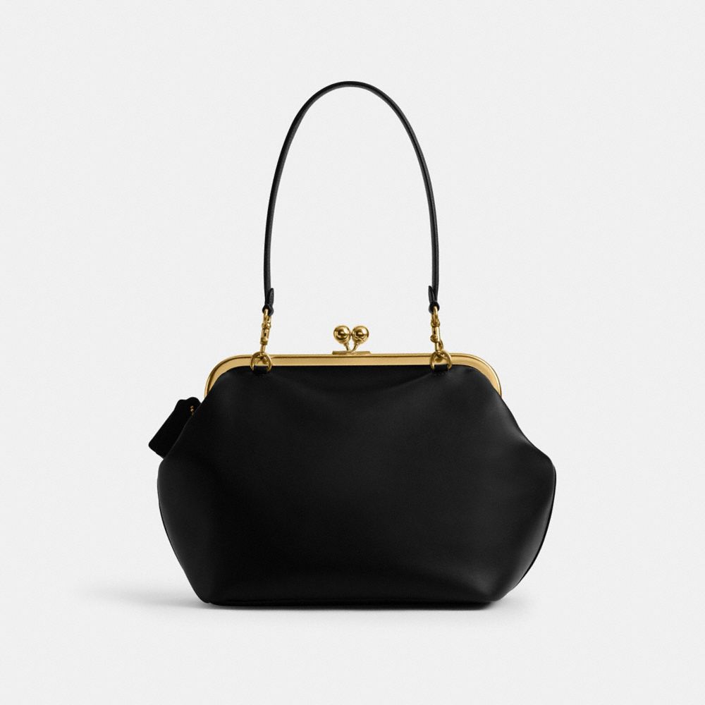 Coach Kisslock Frame Bag 27 Brass Black