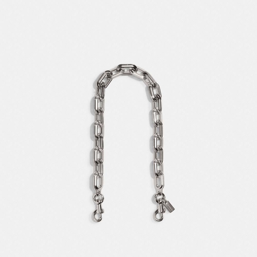 Coach Link Chain Strap Silver