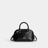 Coach Lara Mini Satchel Bag Silver Black