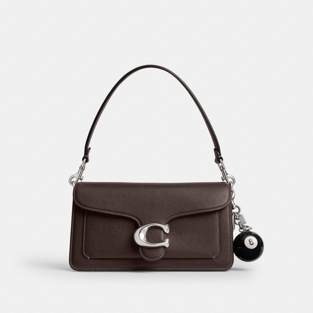 Coach Eight Ball Bag Charm Silver Black