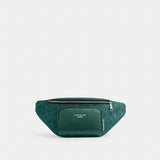 Coach Racer Small Belt Bag In Signature Canvas Silver Sea Green