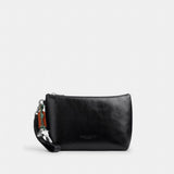 Coach Pouch With Charms Silver Black