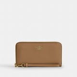 Coach Long Zip Around Wallet Gold Sandy Beige