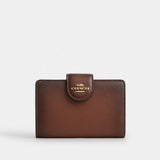 Coach Medium Corner Zip Wallet Gold Redwood