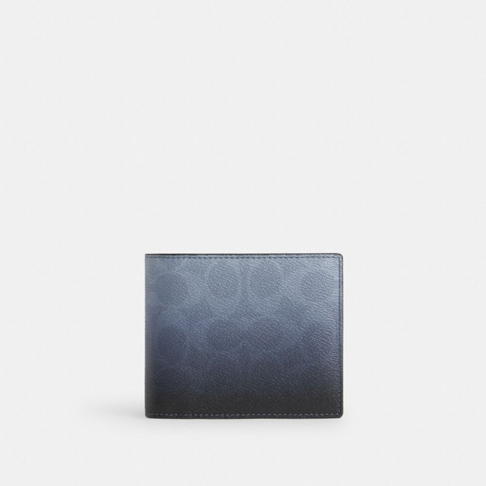 Coach 3 In 1 Wallet In Ombre Signature Canvas Blue