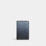 Coach Id Card Wallet In Ombre Signature Canvas Blue