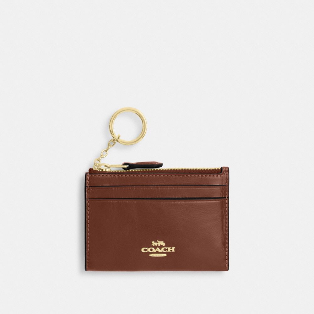 Coach Mini Skinny Id Case Gold Redwood