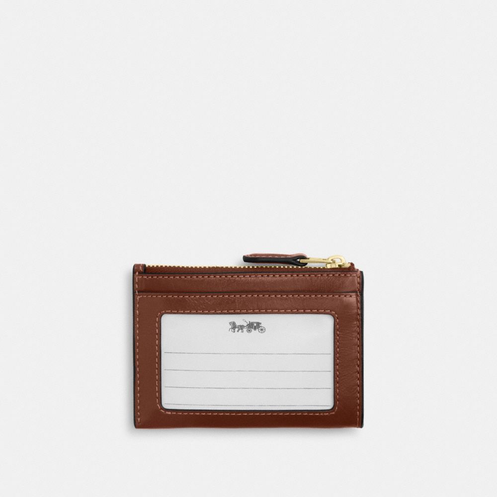 Coach Mini Skinny Id Case Gold Redwood