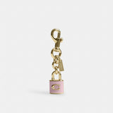 Coach Lock Bag Charm Gold Carnation