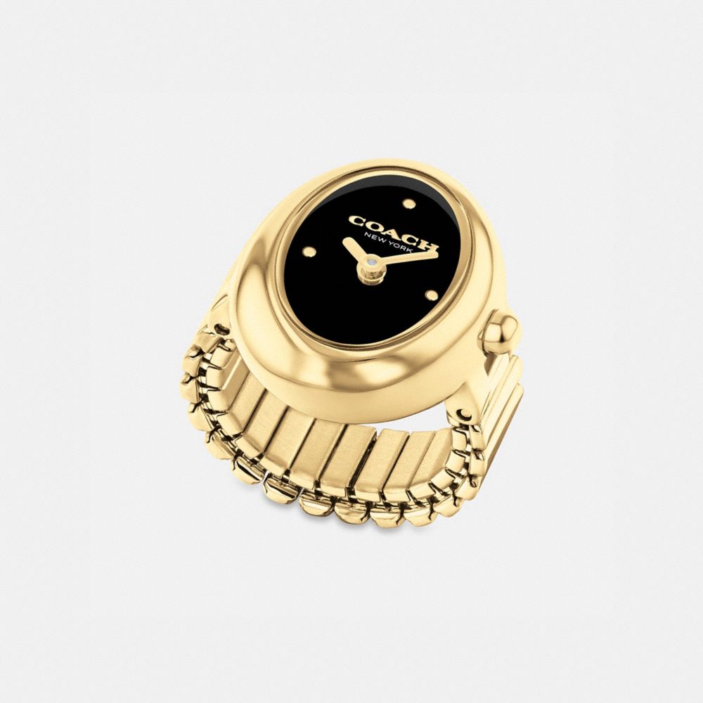 Coach Sammy Ring Watch, 18 Mm X 22.5 Mm Gold