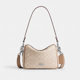 Coach Carey Crossbody Bag In Signature Canvas Silver Sand Taupe