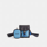 Coach Restored Charter North/South Crossbody With Hybrid Pouch In Colorblock Pool Midnight Navy
