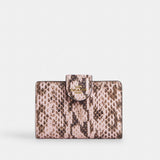 Coach Medium Corner Zip Wallet Gold Pink
