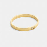 Coach Pavé C Hinged Bangle Gold