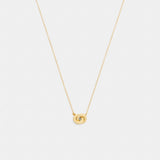 Coach Interlock Pendant Necklace Gold