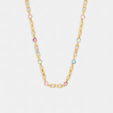 Coach Stars And Hearts Linked Signature Choker Necklace Gold Multi