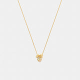 Coach Stars And Hearts Rondell Pendant Necklace Gold