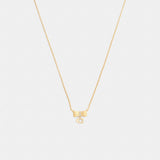 Coach Signature Bow Pendant Necklace Gold