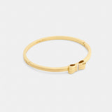 Coach Bow Hinged Bangle Gold