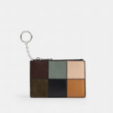 Coach Zip Card Case With Key Ring In Upcrafted Suede And Upcrafted Leather Multi 4