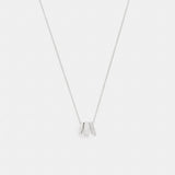Coach Repeated C Rondelle Necklace Silver