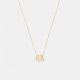 Coach Repeated C Rondelle Necklace Rose Gold