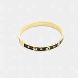 Coach Repeated C Hinged Bangle Gold Black